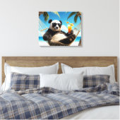 Panda Beach Relaxation Canvas Afdruk (Insitu (Slaapkamer))