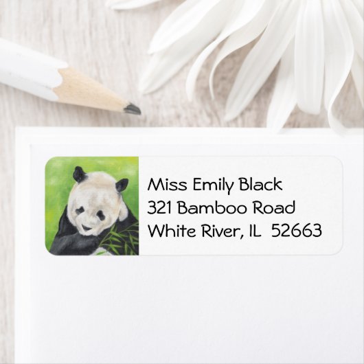 Panda Bear address label (Insitu)