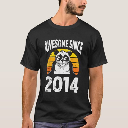 Panda Bear Awesome Since 2014 9Th 9 T-shirt (Voorkant)