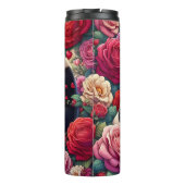 Panda Bear Couple Rose Garden Wrap Thermosbeker (Achterkant)
