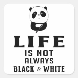 Panda Bear Cute Animal China Pandas Paw Funny Gift Vierkante Sticker