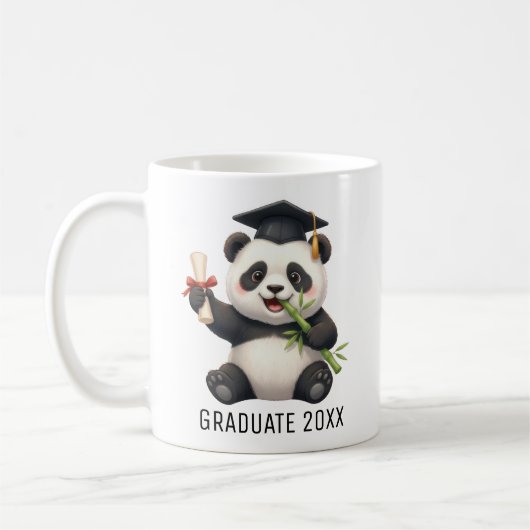 Panda Bear Graduation Personalized Koffiemok (Links)