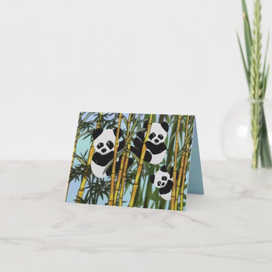 Panda Bear Happy Birthday Kaart (Voorkant)