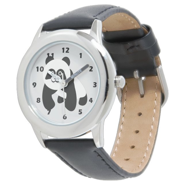 Panda Bear Horloge (Gekanteld)