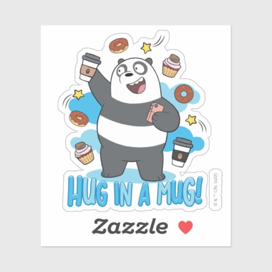 Panda Bear - Hug in a Mug! Sticker (Vel)