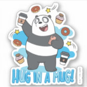 Panda Bear - Hug in a Mug! Sticker (Voorkant)