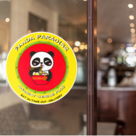 Panda Bear Noodles Chinees Restaurant aanpassen  Raamsticker