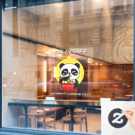 Panda Bear Noodles Chinees Restaurant op maat gema Raamsticker