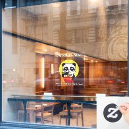 Panda Bear Noodles Chinees Restaurant op maat gema Raamsticker