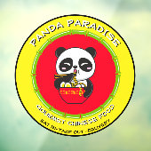 Panda Bear Noodles Chinees Restaurant op maat make Raamsticker (Vel 3)
