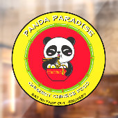 Panda Bear Noodles Chinees Restaurant op maat make Raamsticker (Vel 2)