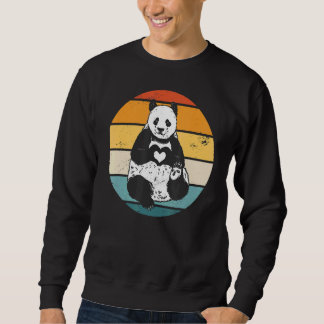 Panda Bear Pandas Animal Retro Sunset 1 Trui