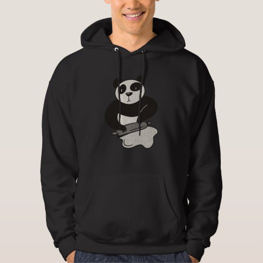 Panda Bear Pastry Bakery Children Pastry Rolling P Hoodie (Voorkant)
