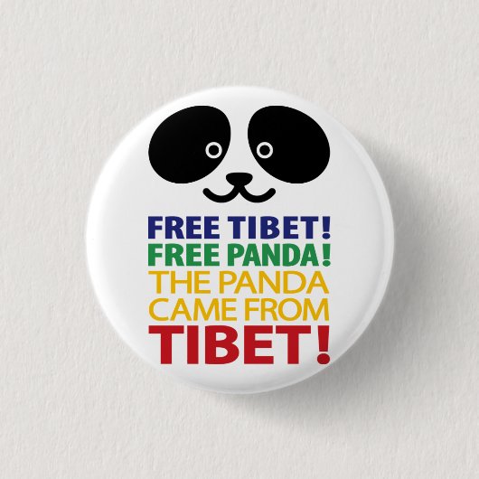 PANDA BEAR RONDE BUTTON 3,2 CM (Voorkant)