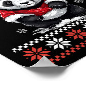 Panda Bear Ugly Christmas Xmas For Adults Kids  Poster (Hoek)