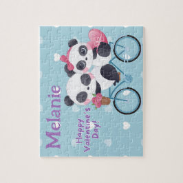 Panda Bear Valentine's Custom Kid Puzzle Legpuzzel