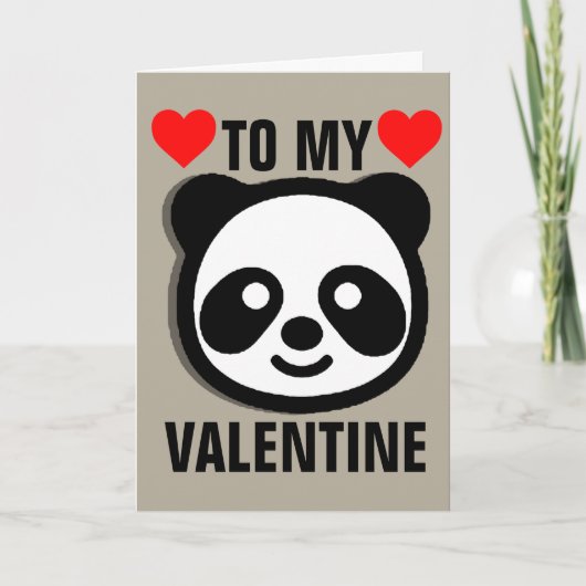 PANDA BEAR VALENTINE'S DAY I LOVE YOU CARDS KAART (Voorkant)