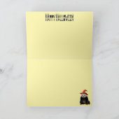 Panda Bear Witch Halloween Card Feestdagen Kaart (Binnen)