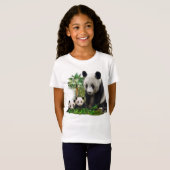 Panda Bears meisjes T-shirts (Voorkant volledig)