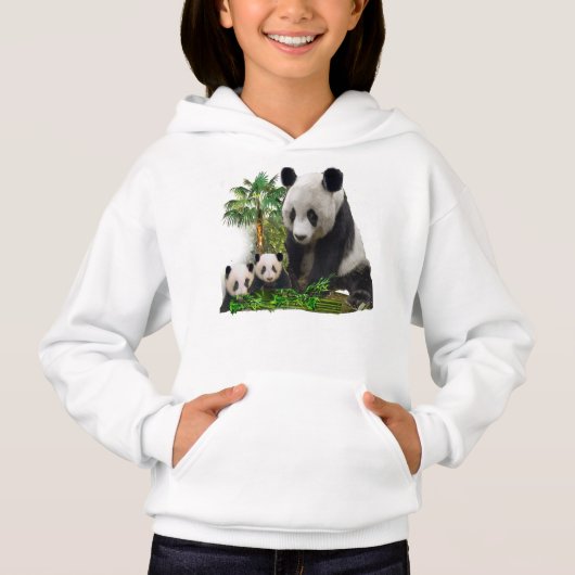 Panda Bears meisjes T-shirts (Voorkant)
