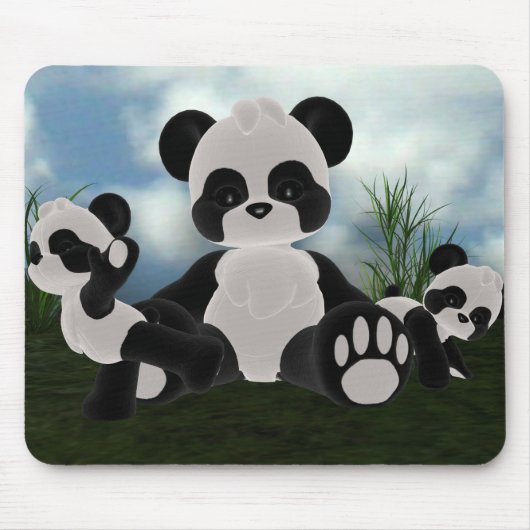 Panda Bearz Sunny Day Mousepad Muismat (Voorkant)