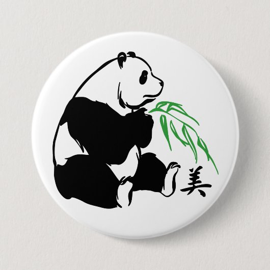 Panda Beauty Ronde Button 7,6 Cm (Voorkant)