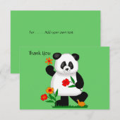Panda bedankkaart (Voorkant / Achterkant)