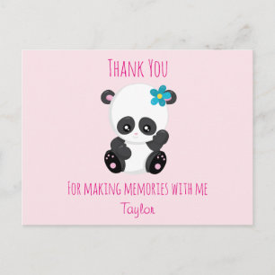 Panda Bedankt voor het maken van herinneringen Briefkaart