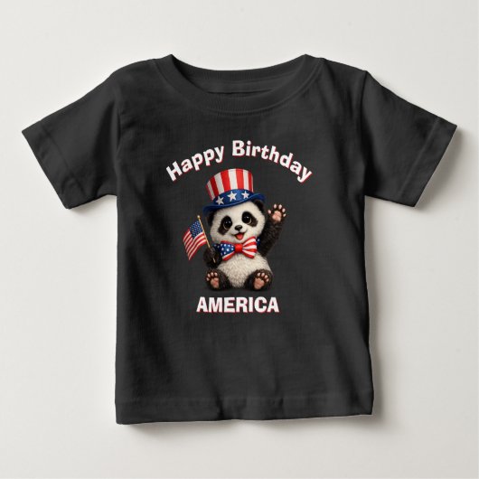 Panda Beer (5j) Patriottisch Kinder T-Shirt (Voorkant)
