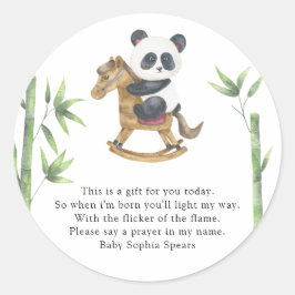 Panda Beer - Aanbiddingskaarslabel Ronde Sticker