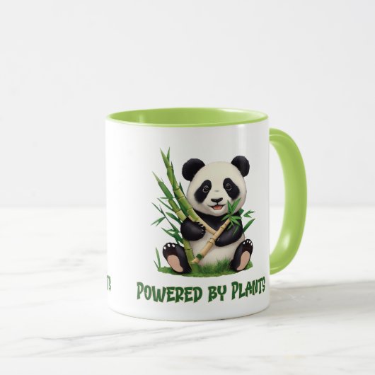 Panda Beer aangedreven door planten Mok (Voorkant rechts)