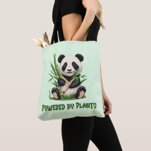 Panda Beer aangedreven door planten Tote Bag