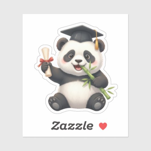Panda Beer Afstuderen Sticker (Vel)