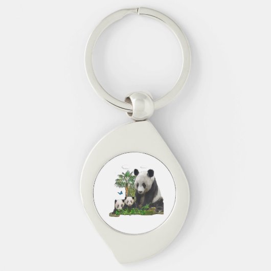 Panda beer art sleutelhanger (Voorkant)