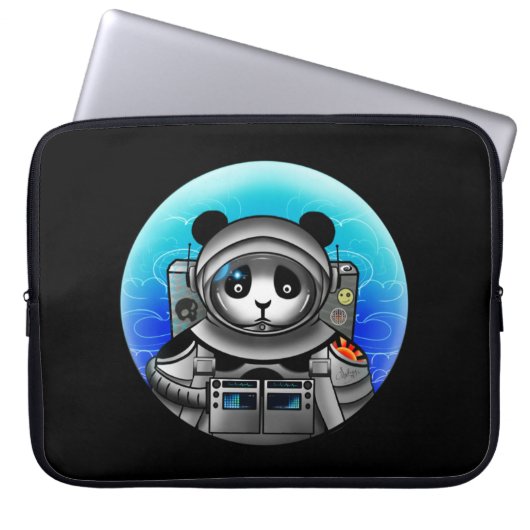 Panda Beer Astronaut Laptop Sleeve (Voorkant)