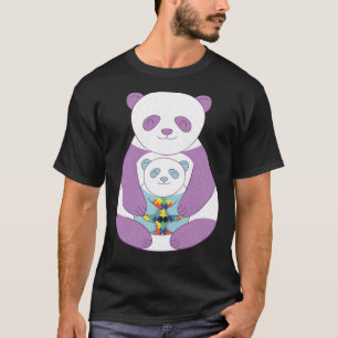 Panda beer Autisme Awareness Puzzel stukken symboo T-shirt