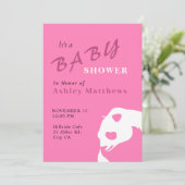 Panda Beer Baby Girl Shower Kaart (Staand voorkant)