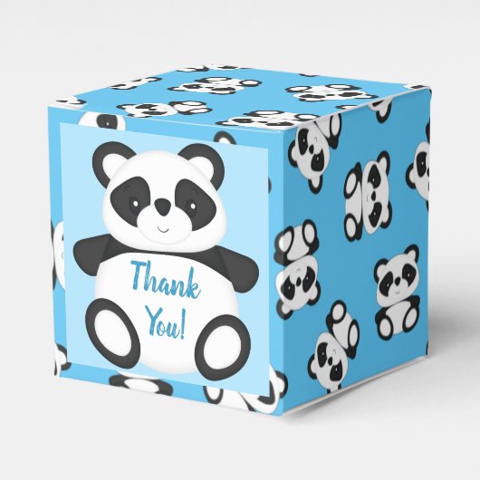 Panda Beer Baby shower Bedankdoosjes (Voorkant Zijde)