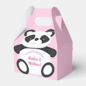 Panda Beer Baby shower Bedankdoosjes (Achterkant)