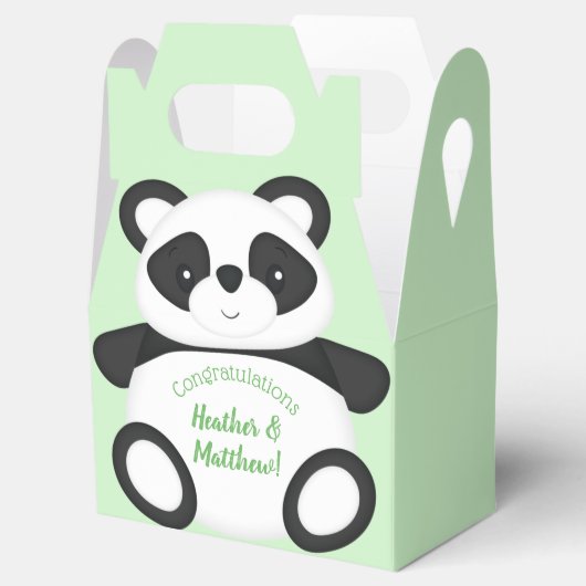 Panda Beer Baby shower Bedankdoosjes (Geopend)