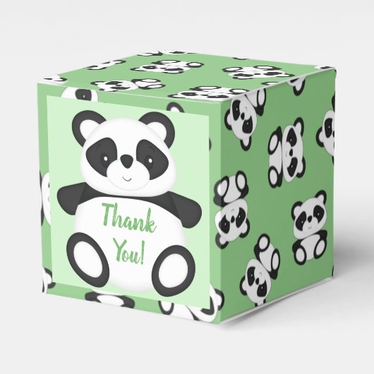 Panda Beer Baby shower Bedankdoosjes (Voorkant Zijde)