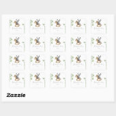 Panda Beer - Baby Shower-boekenlegger Vierkante Sticker (Vel)