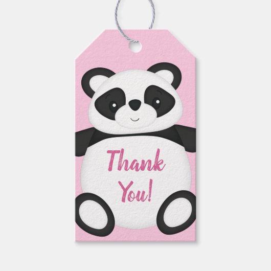 Panda Beer Baby shower Cadeaulabel (Voorkant)