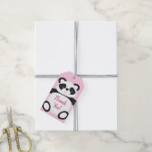 Panda Beer Baby shower Cadeaulabel (Met Touw)