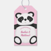 Panda Beer Baby shower Cadeaulabel (Voorkant)