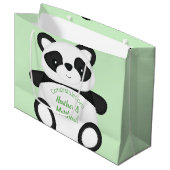 Panda Beer Baby shower Groot Cadeauzakje (Voorkant Gekanteld)