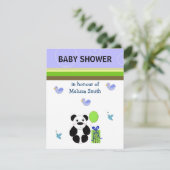 Panda Beer Baby shower Kaart (Staand voorkant)