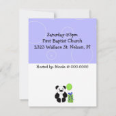 Panda Beer Baby shower Kaart (Achterkant)