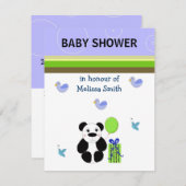 Panda Beer Baby shower Kaart (Voorkant / Achterkant)
