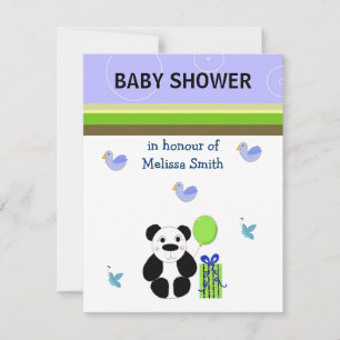 Panda Beer Baby shower Kaart